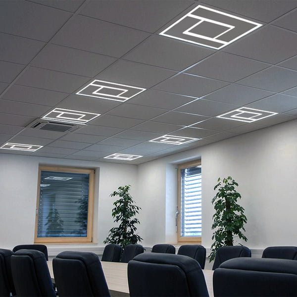 64w LED 600 x 600 Edge Lit Border Line Recessed Ceiling Light 6500k Cool White PFL04 - PanelHut Free Delivery on all orders