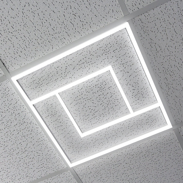 64w LED 600 x 600 Edge Lit Border Line Recessed Ceiling Light 6500k Cool White PFL04 - PanelHut Free Delivery on all orders