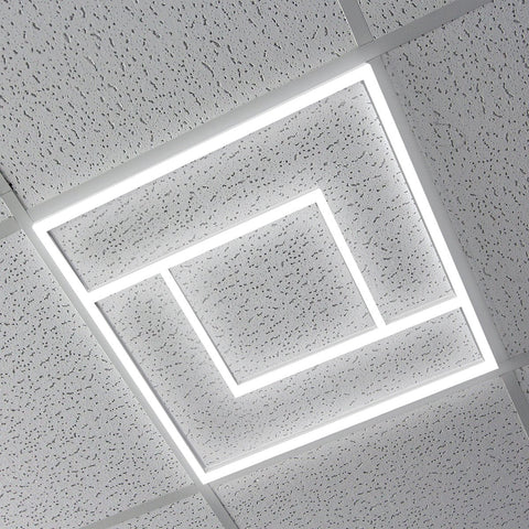 64w LED 600 x 600 Edge Lit Border Line Recessed Ceiling Light 6500k Cool White PFL04 - PanelHut Free Delivery on all orders