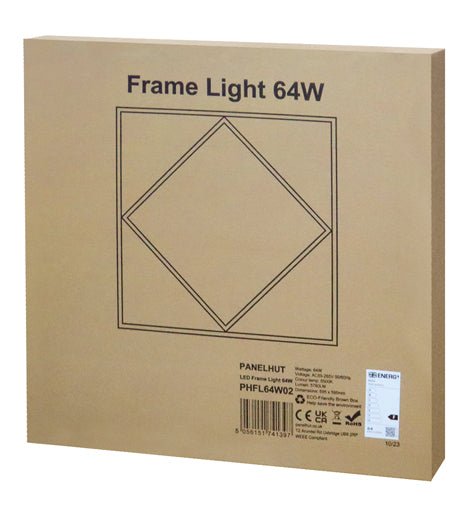 64w LED 600 x 600 Panel Diamond Border Line Recessed Ceiling Light Cool White 64W02 - PanelHut Free Delivery on all orders