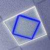 64w LED 600 x 600 Panel Diamond Border Line Recessed Ceiling Light Cool White and Blue PFL03 - PanelHut Free Delivery on all orders