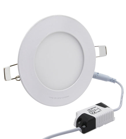 6w Blue LED Recessed Ceiling Panel Round 120mm