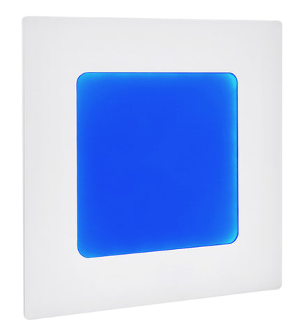 6w Blue LED Square Recessed Panel Light 118 x 118