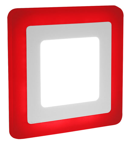 6w Recessed Ceiling LED Square Panel Red 142 x 142