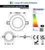 6w Recessed Ceiling LED Round Panel 6500K Cool White 120mm