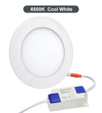 6w Recessed Ceiling LED Round Panel 6500K Cool White 120mm