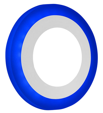 6w Blue Ring Recessed Ceiling LED Round Panel 145mm