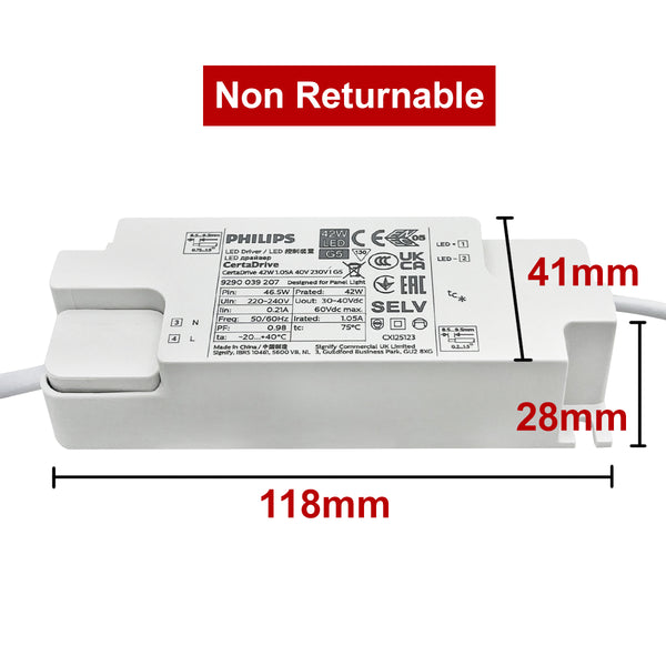 Philips LED Driver For LED Panel 600 x 600 42w for 40w 48w panel