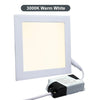 6w Recessed Ceiling LED Square Panel 3000K Warm White 120 x 120 - PanelHut Free Delivery on all orders