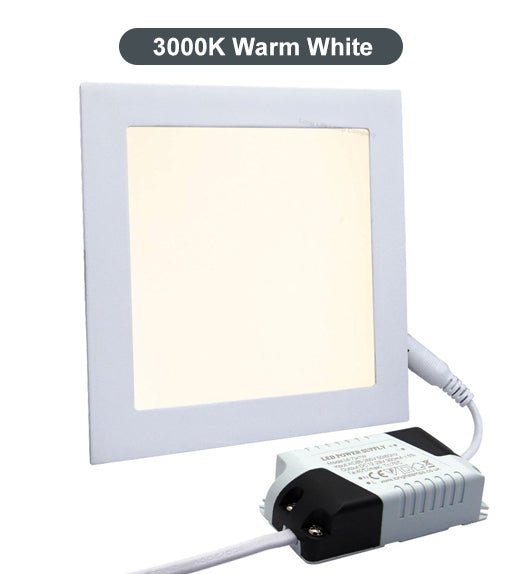 6w Recessed Ceiling LED Square Panel 3000K Warm White 120 x 120 - PanelHut Free Delivery on all orders