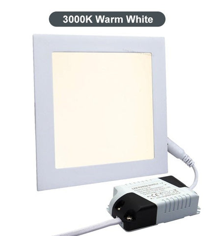 6w Recessed Ceiling LED Square Panel 3000K Warm White 120 x 120 - PanelHut Free Delivery on all orders