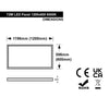 Commercial LED ceiling panel 72W cool white