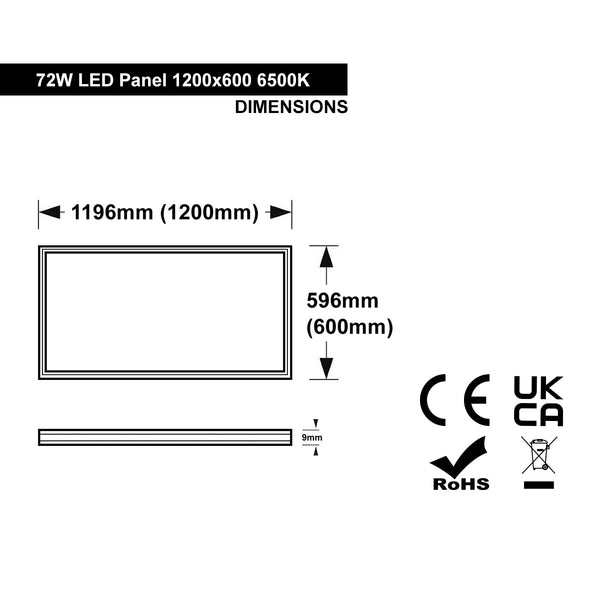 Commercial LED ceiling panel 72W cool white