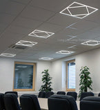64w LED 600 x 600 Panel Diamond Border Line Recessed Ceiling Light Cool White 64W02