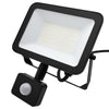 50w LED Floodlight Black 6500K with Detachable PIR Sensor IP65 FL65K50W
