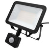 50w LED Floodlight Black 4000K with Detachable PIR Sensor IP65 FL4K50W