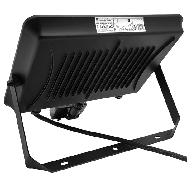 100w LED Floodlight Black 4000K with Detachable PIR Sensor IP65 FL4K100W