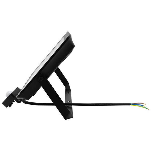 100w LED Floodlight Black 6500K with Detachable PIR Sensor IP65 FL65K100W