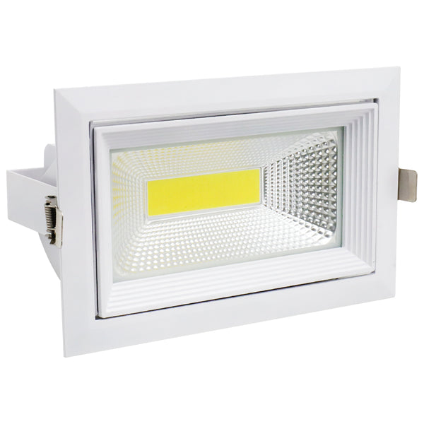 LED Retail Downlight Adjustable Recessed Ceiling Light Rectangular 36w ...