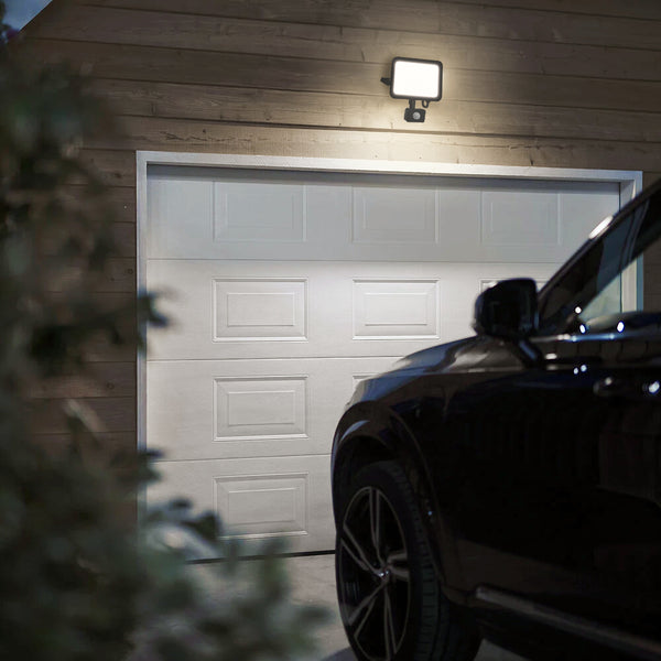 50w LED Floodlight Black 4000K with Detachable PIR Sensor IP65 FL4K50W