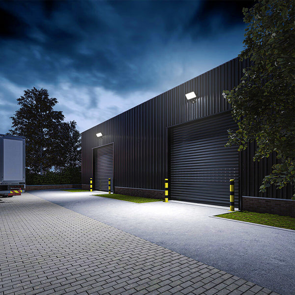 50w LED Floodlight Black 6500K with Detachable PIR Sensor IP65 FL65K50W