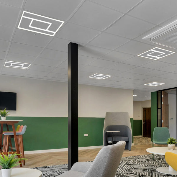 64w LED 600 x 600 Edge Lit Border Line Recessed Ceiling Light 6500k Cool White PFL04