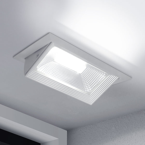 LED Retail Downlight Adjustable Recessed Ceiling Light Rectangular 36w ...