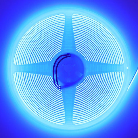 BLUE LED Tape Strip Light 10 Metres 24V Continuous COB Illumination IP20 - PanelHut Free Delivery on all orders