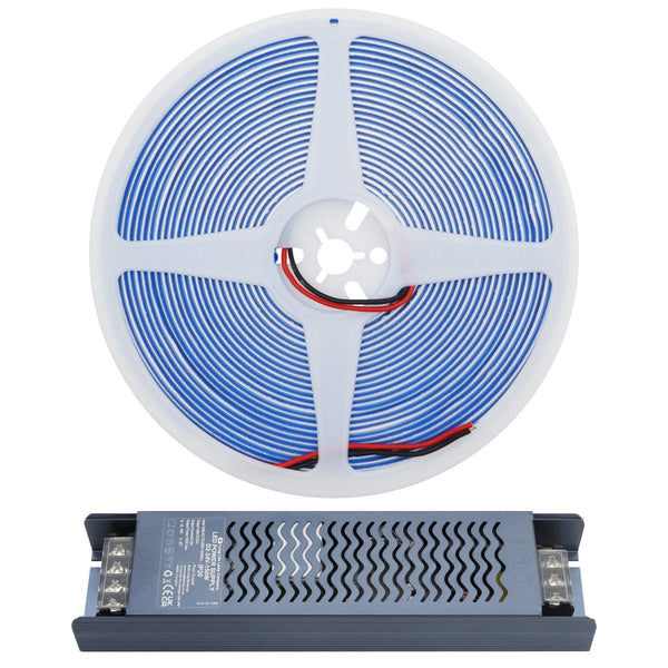BLUE LED Tape Strip Light 10 Metres 24V Continuous COB Illumination IP20 - PanelHut Free Delivery on all orders