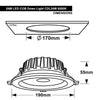 COB 24W Recessed Commercial LED Downlight 6000k PL Metal Halide Replacement CDL24W - PanelHut Free Delivery on all orders