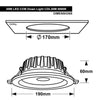 COB 30W Recessed Commercial LED Downlight 6000k PL Metal Halide Replacement CDL30 - PanelHut Free Delivery on all orders