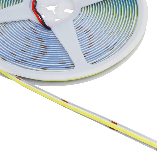 Cool White LED Tape Strip Light 10 Metres 24V Continuous COB Illumination IP20 - PanelHut Free Delivery on all orders