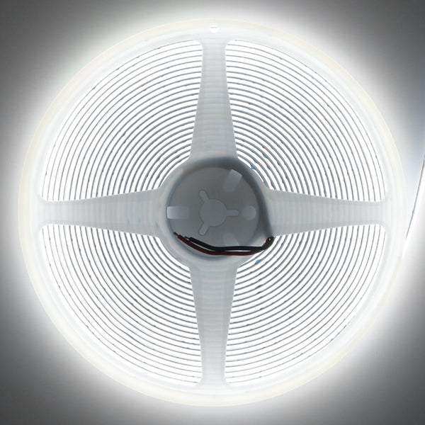 Cool White LED Tape Strip Light 10 Metres 24V Continuous COB Illumination IP20 - PanelHut Free Delivery on all orders
