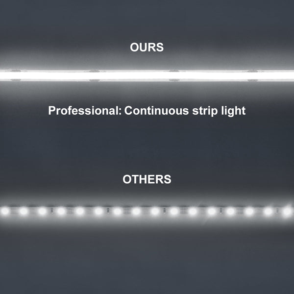 Cool White LED Tape Strip Light 10 Metres 24V Continuous COB Illumination IP20 - PanelHut Free Delivery on all orders