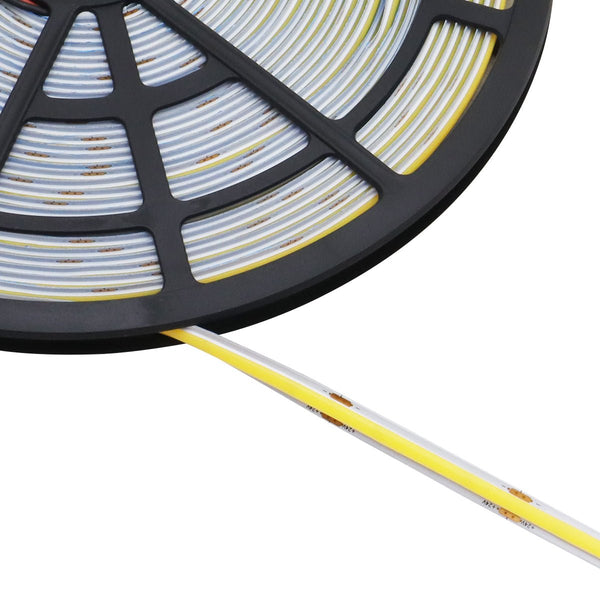 Cool White LED Tape Strip Light 15 Metres 24V Continuous COB Illumination IP20 150W - PanelHut Free Delivery on all orders