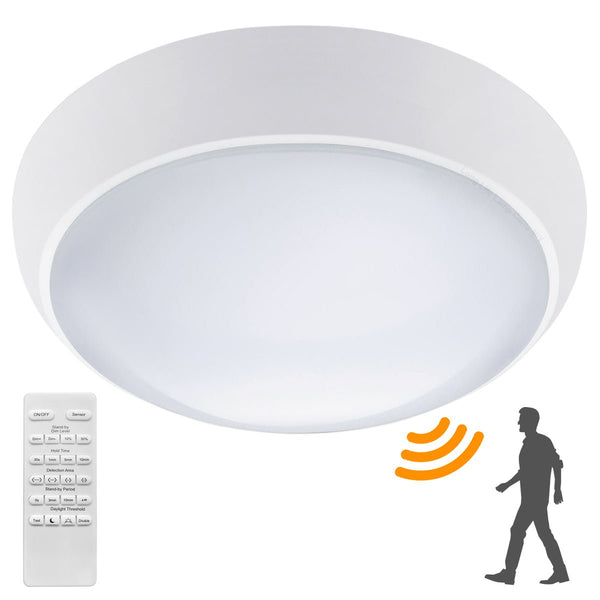 Microwave Motion Sensor Ceiling Light IP54 LED 18w 6500k 0829SEN - PanelHut Free Delivery on all orders