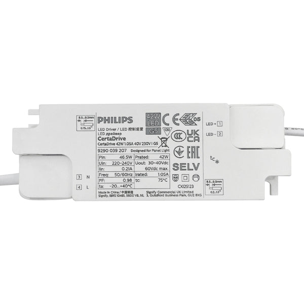 Philips LED Driver For LED Panel 600 x 600 42w for 40w 48w panel - PanelHut Free Delivery on all orders