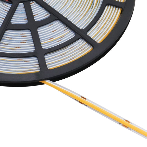 Warm White LED Tape Strip Light 15 Metres 24V Continuous COB Illumination IP20 150W - PanelHut Free Delivery on all orders