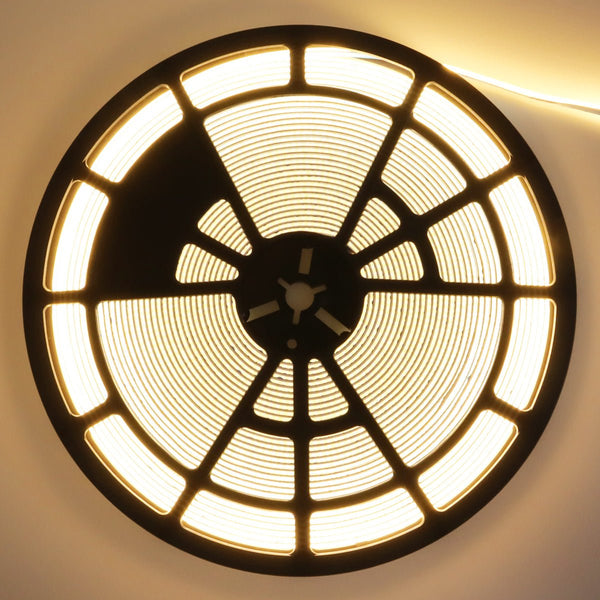 Warm White LED Tape Strip Light 15 Metres 24V Continuous COB Illumination IP20 150W - PanelHut Free Delivery on all orders