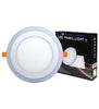 12w Recessed Ceiling LED Round Blue Ring Panel 195mm - PanelHut Free Delivery on all orders