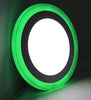 12w Recessed Ceiling LED Round Green Ring Panel 195mm - PanelHut Free Delivery on all orders