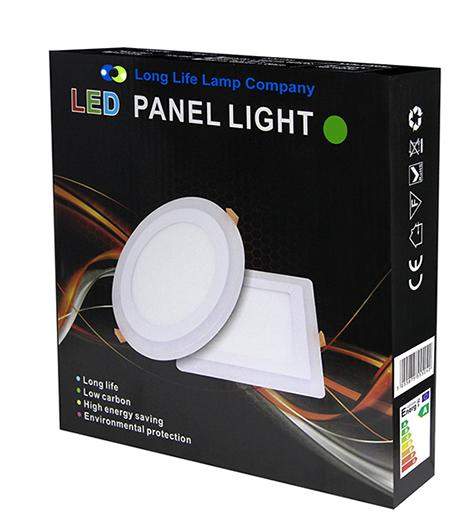 12w Recessed Ceiling LED Round Green Ring Panel 195mm - PanelHut Free Delivery on all orders