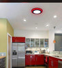 12w Recessed Ceiling LED Round Red Ring Panel 195mm - PanelHut Free Delivery on all orders