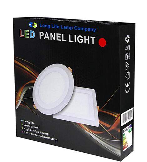 12w Recessed Ceiling LED Round Red Ring Panel 195mm - PanelHut Free Delivery on all orders