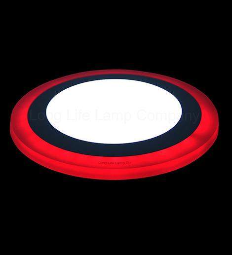 12w Recessed Ceiling LED Round Red Ring Panel 195mm - PanelHut Free Delivery on all orders