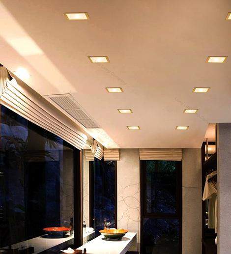 Slim recessed LED panel for modern interiors