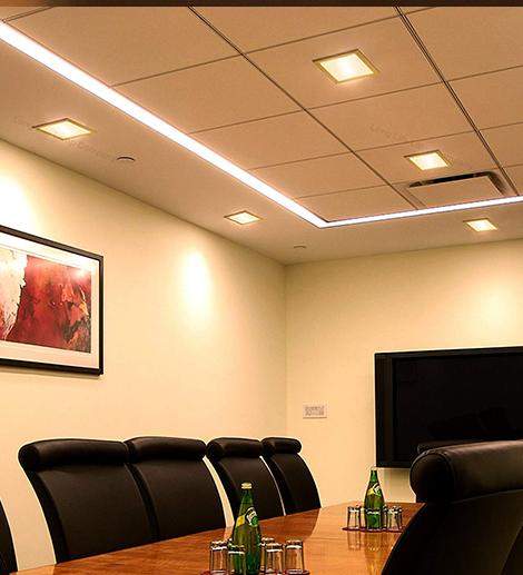 Recessed LED square panel for hotels and restaurants