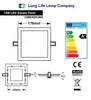 170x170 LED panel with warm white illumination