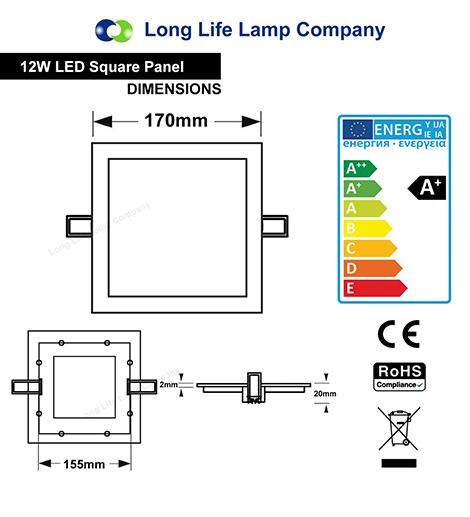 170x170 LED panel with warm white illumination