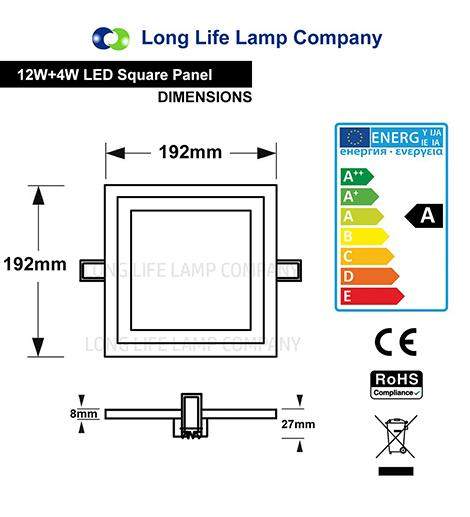 Decorative LED square panel for feature ceiling lighting